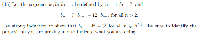 Solved Let The Sequence B1, B2, B3, . . . Be Defined By B1 = | Chegg.com