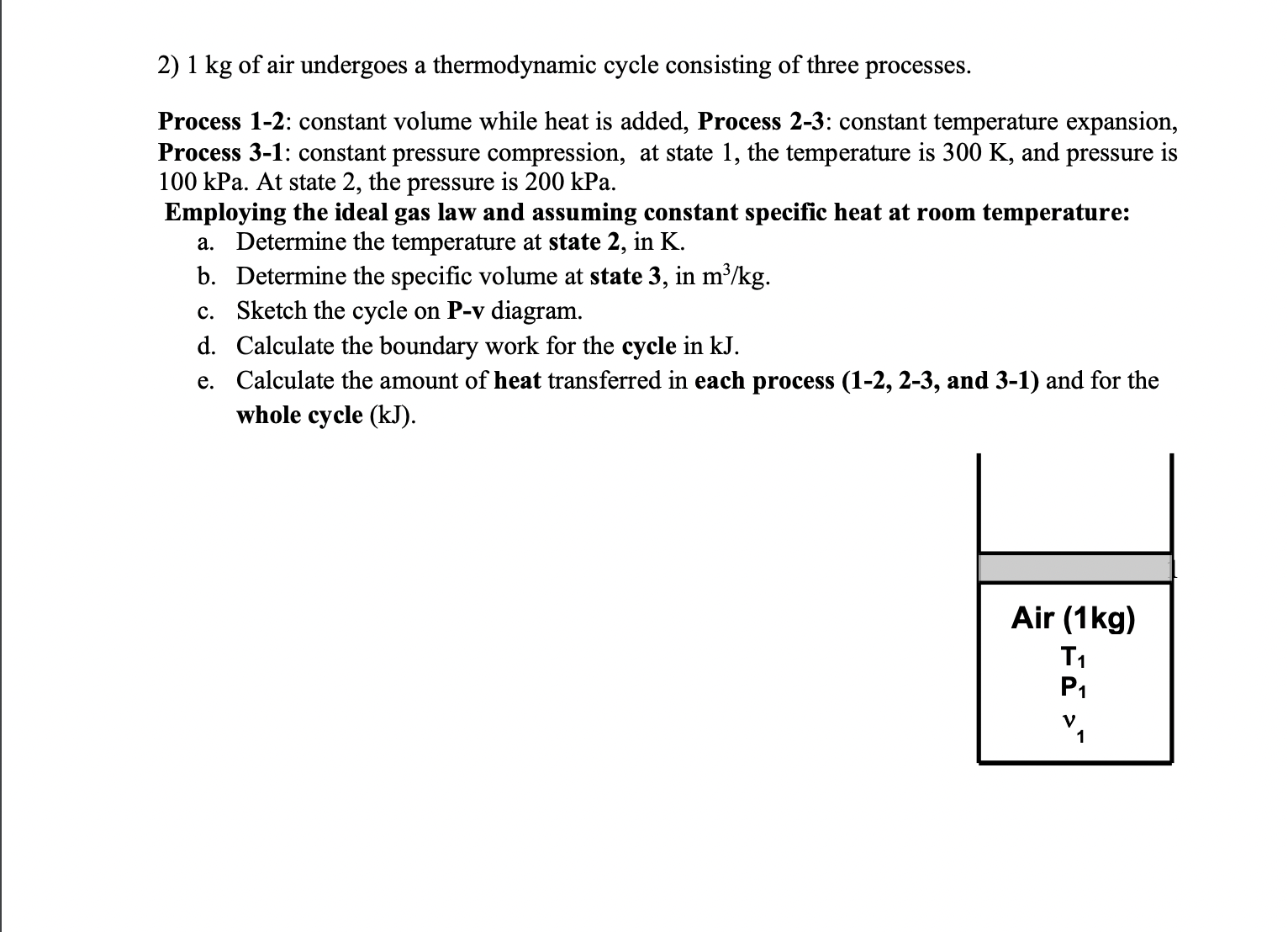 1kg-of-air-undergoes-a-thermodynamic-cycle-consisting-chegg