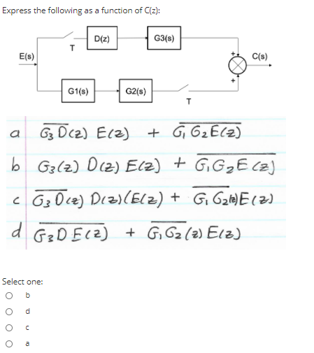 Solved Express the following as a function of C(z): D(z) | Chegg.com