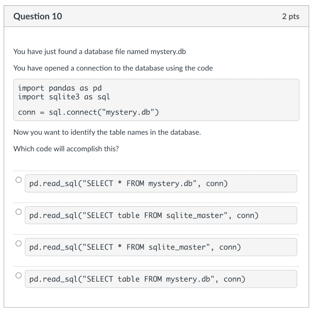 Solved Given the following code, select all of the | Chegg.com