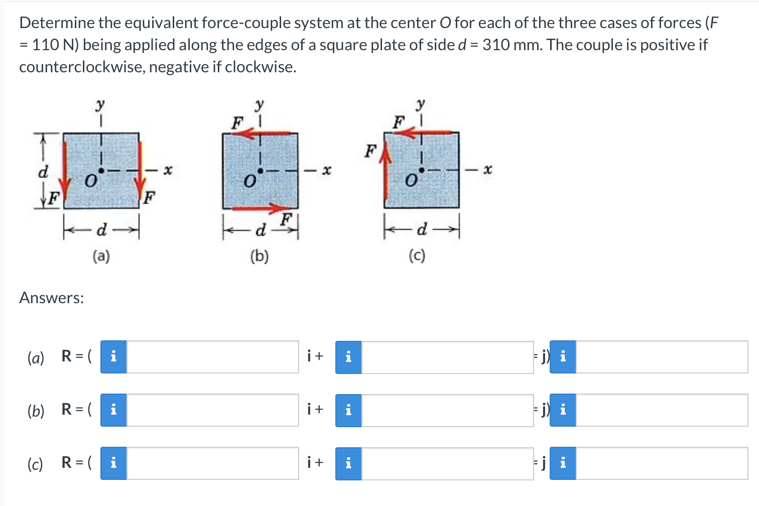 Solved Determine The Equivalent Force Couple System At The