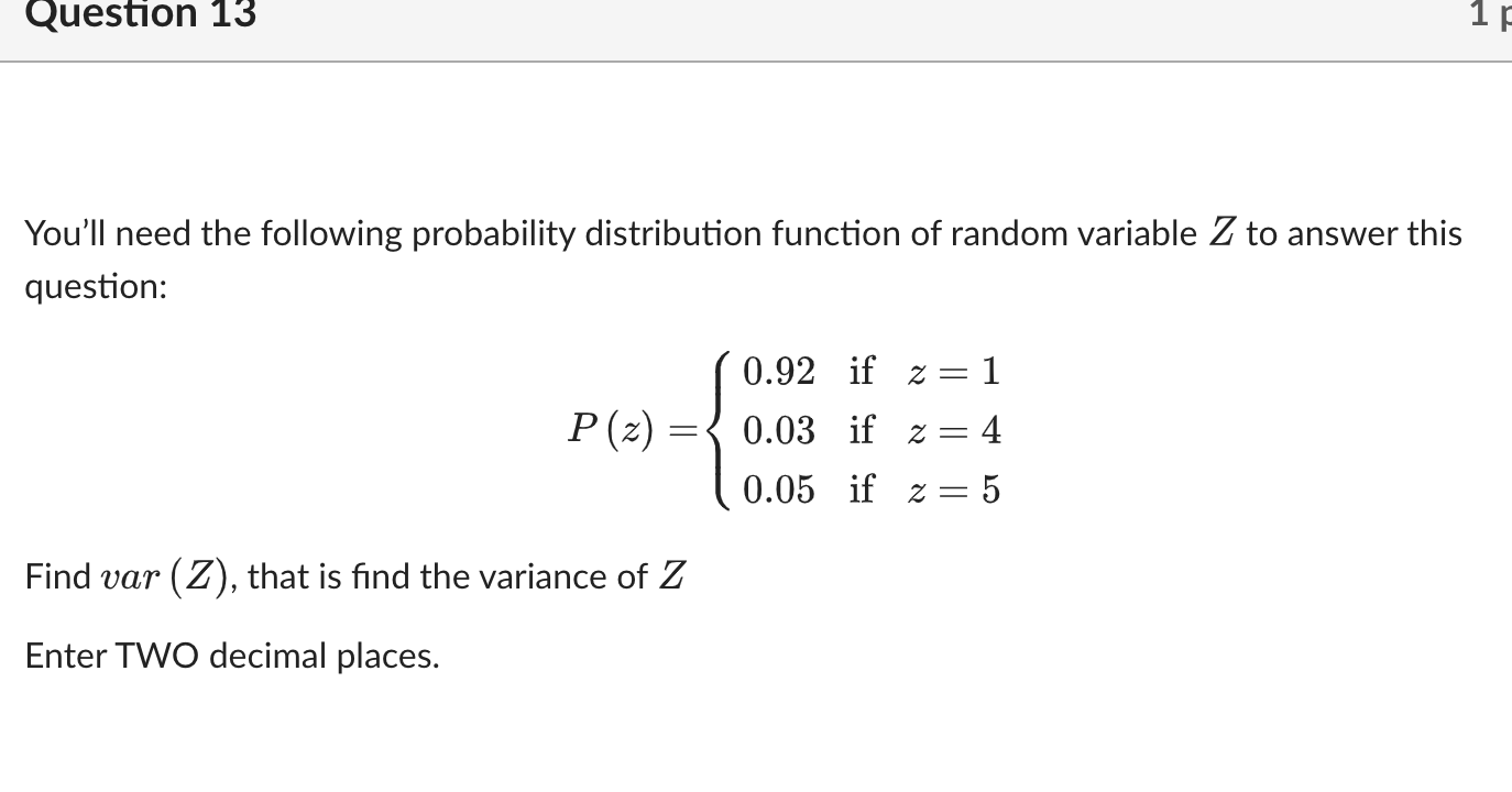Solved You'll need the following probability distribution | Chegg.com