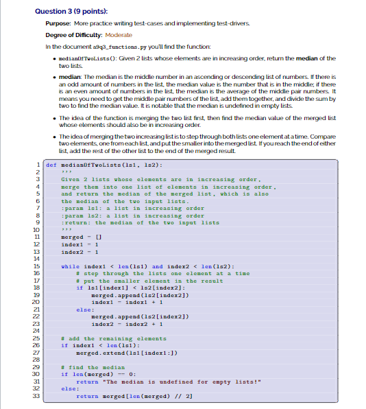 Solved Question 3 (9 points): Purpose: More practice writing | Chegg.com