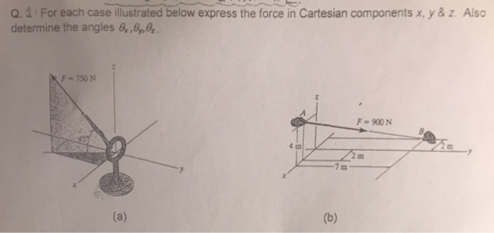 Solved Q. 1 For Each Case Illustrated Below Express The 