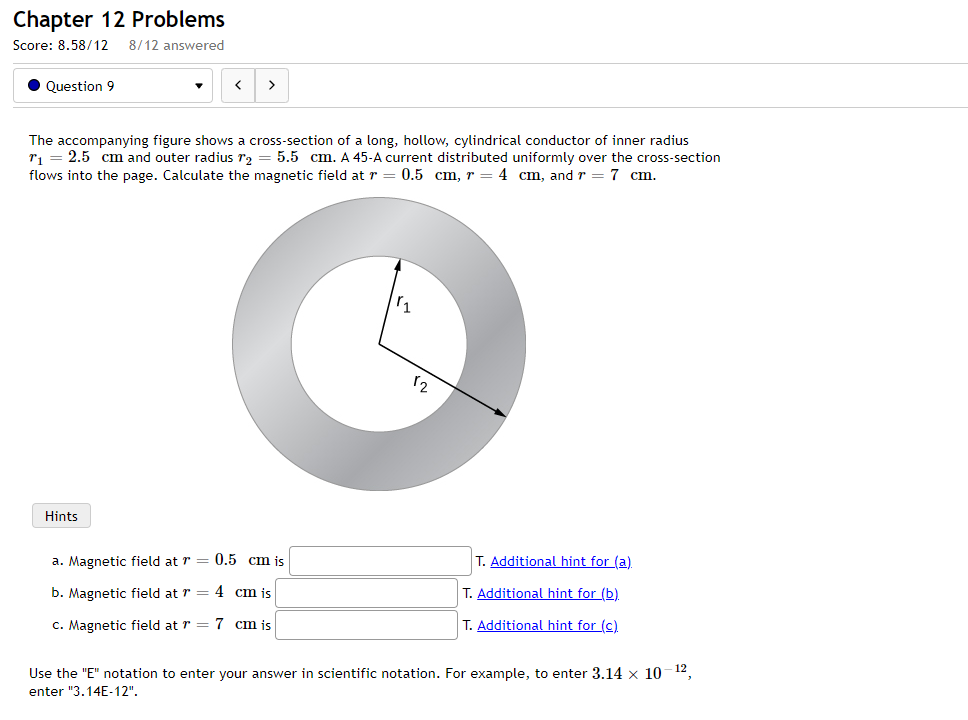 Solved Chapter 12 Problems Score: 8.58/12 8/12 answered | Chegg.com