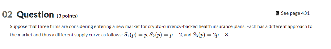 Solved Now draw the industry supply curve for this market | Chegg.com