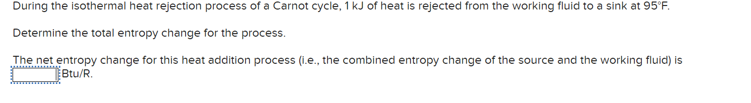 Solved During the isothermal heat rejection process of a | Chegg.com