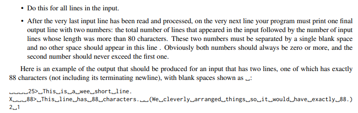 Solved Read data from its input one line at a time and | Chegg.com