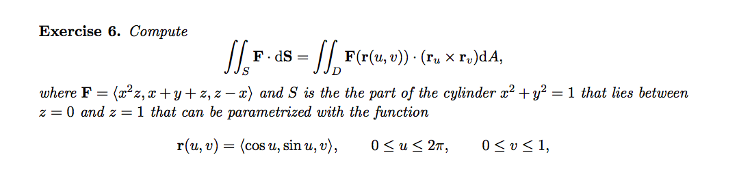 Solved Exercise 6 Compute 5 Ds S F R U V Chegg Com