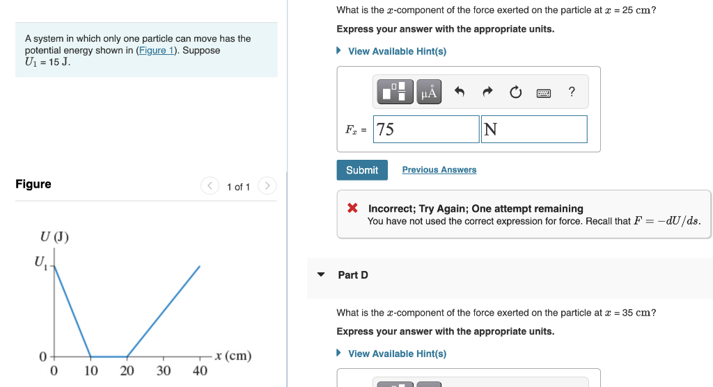 Solved Part C What is the x-component of the force exerted | Chegg.com