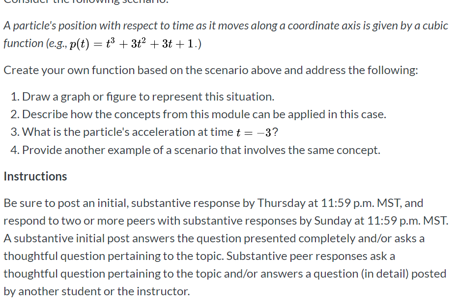 Solved A particle's position with respect to time as it | Chegg.com