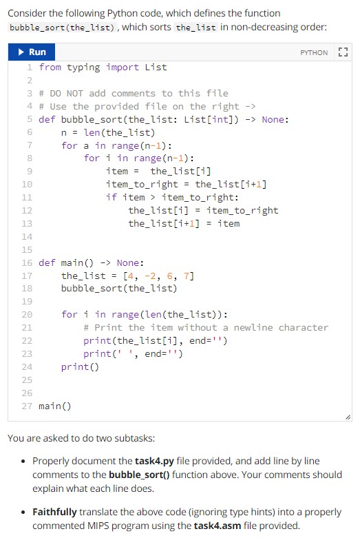 Solved Consider the following Python code, which defines the | Chegg.com