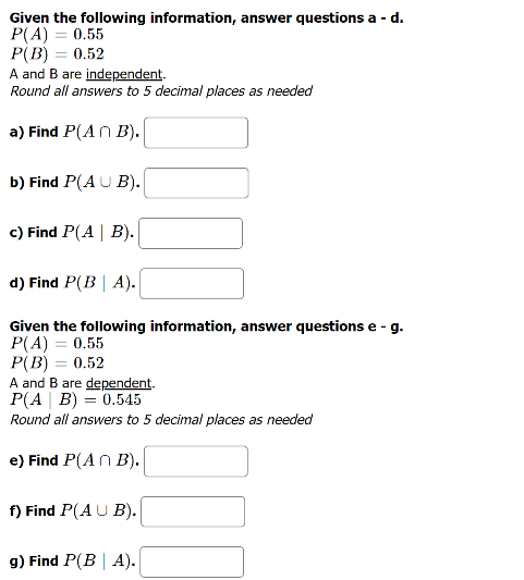 Solved Given the following information, answer questions a- | Chegg.com