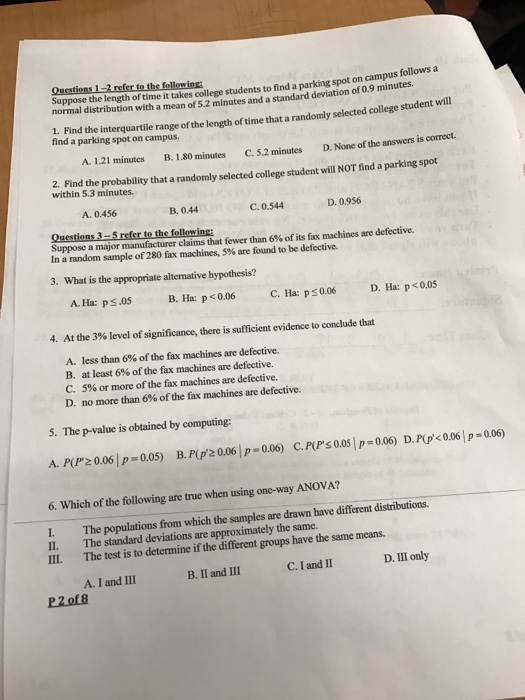 Solved Suppose the length of time it takes college students | Chegg.com