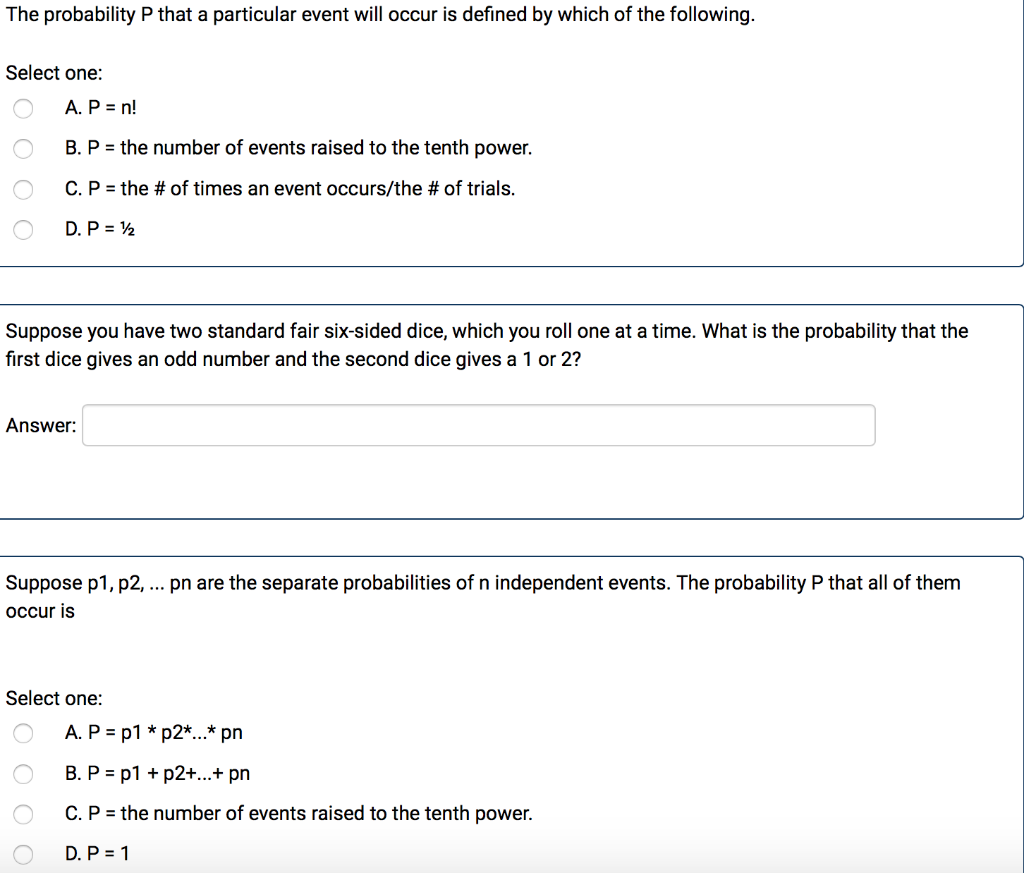 Solved The probability P that a particular event will occur | Chegg.com