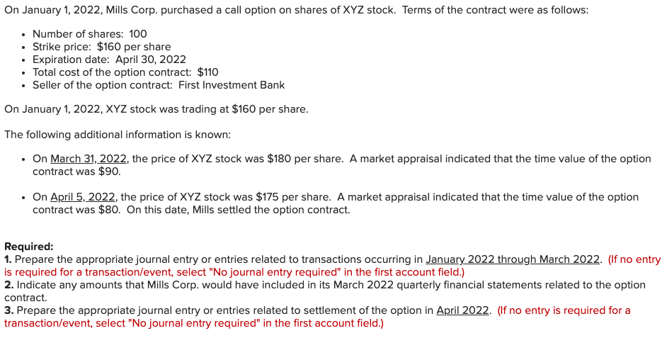 Solved 1.) Journal Entries: Jan. 1, 2022: Record purchase | Chegg.com