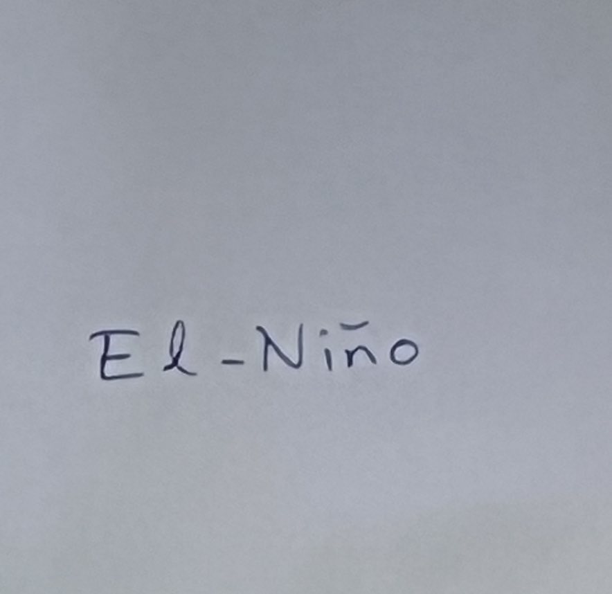 5 letter word with e l n i n o