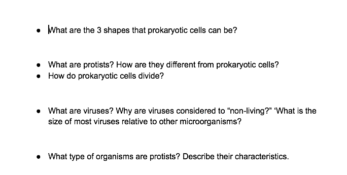 Solved • What are the 3 shapes that prokaryotic cells can | Chegg.com