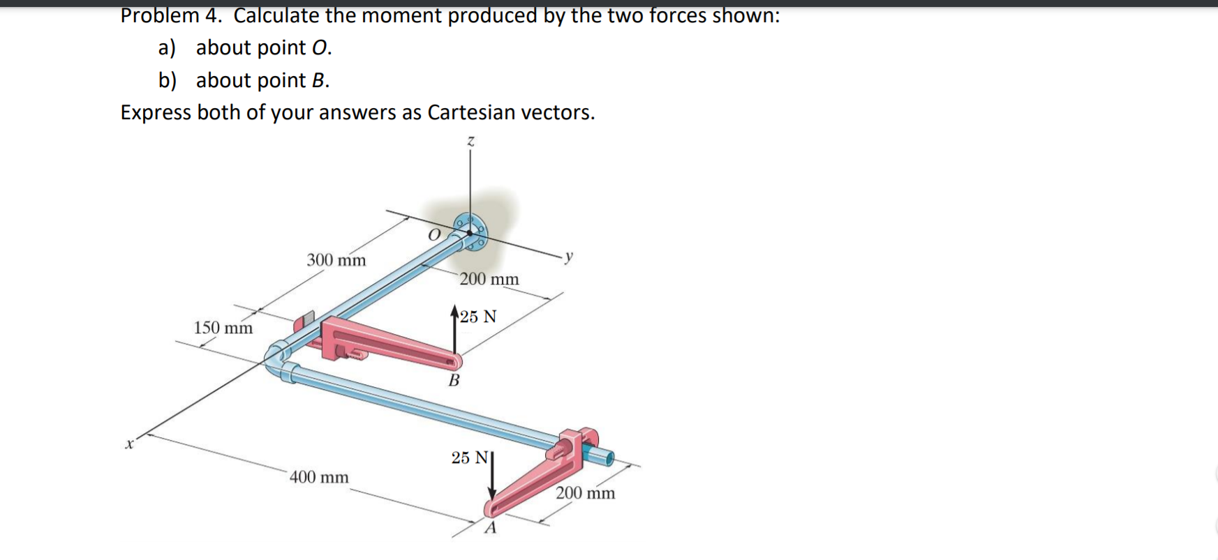 Solved Problem 4. Calculate The Moment Produced By The Two | Chegg.com