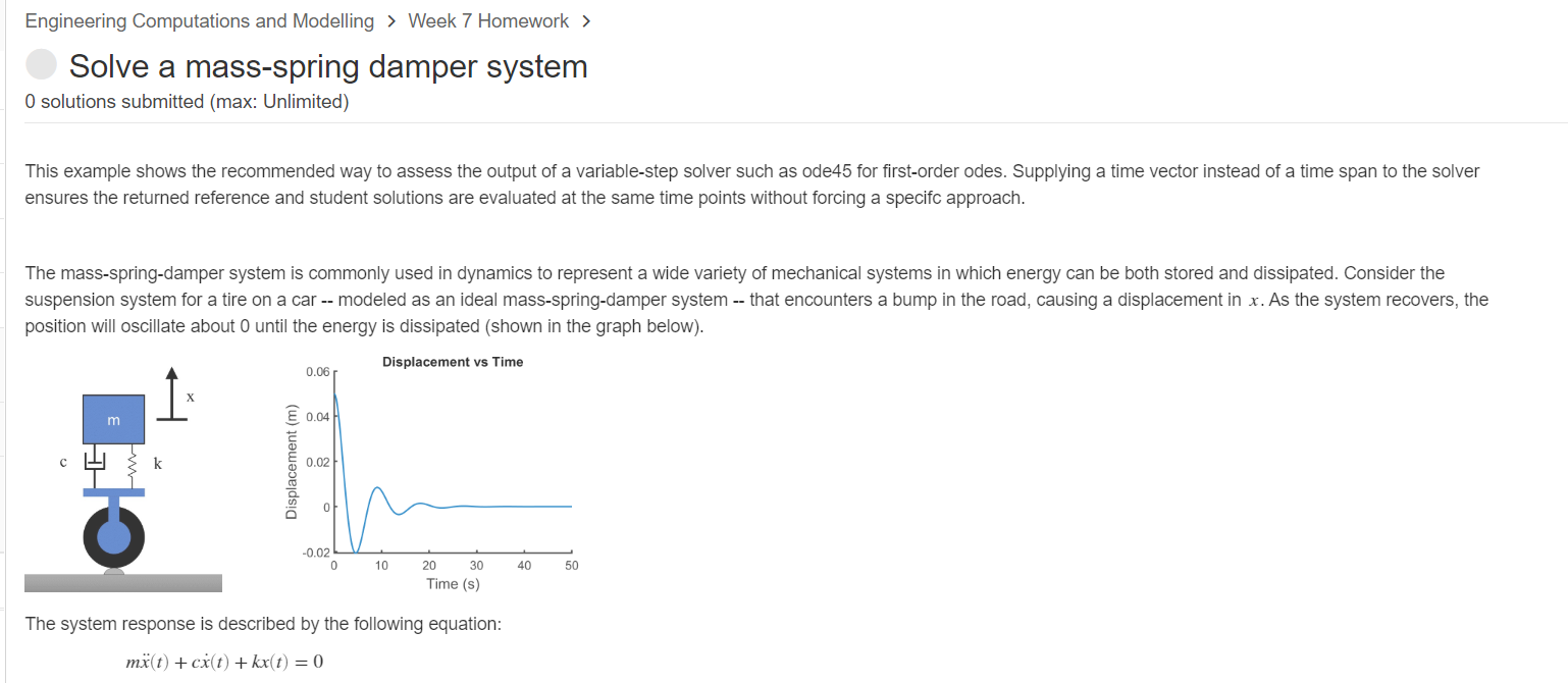 Solved Engineering Computations and Modelling > Week 7 | Chegg.com