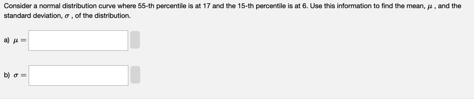 Solved Consider a normal distribution curve where 55 -th | Chegg.com