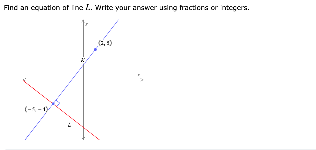 Solved Find an equation of line L. Write your answer using | Chegg.com
