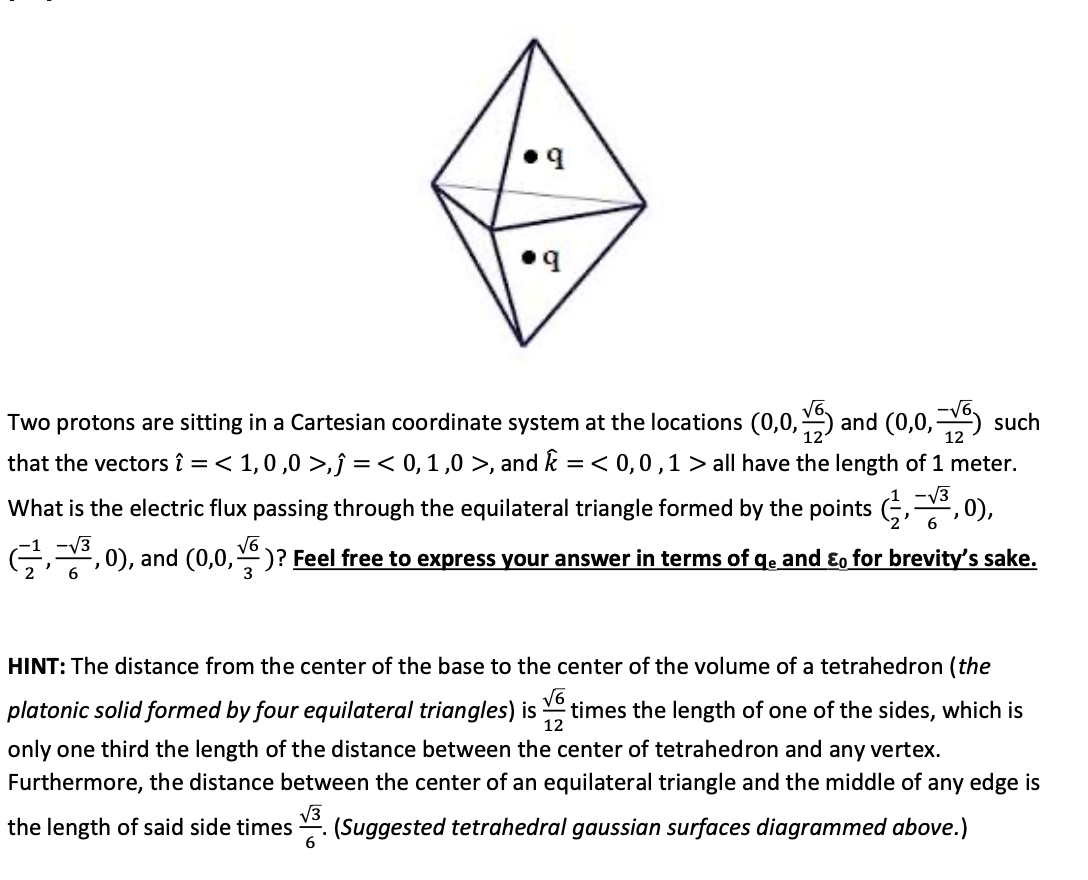 Solved 9 That Two Protons Are Sitting In A Cartesian Coo Chegg Com