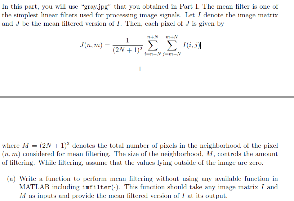 Solved In this part, you will use "gray.jpg" that you | Chegg.com