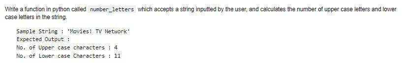 Write a function in python called number_letters | Chegg.com