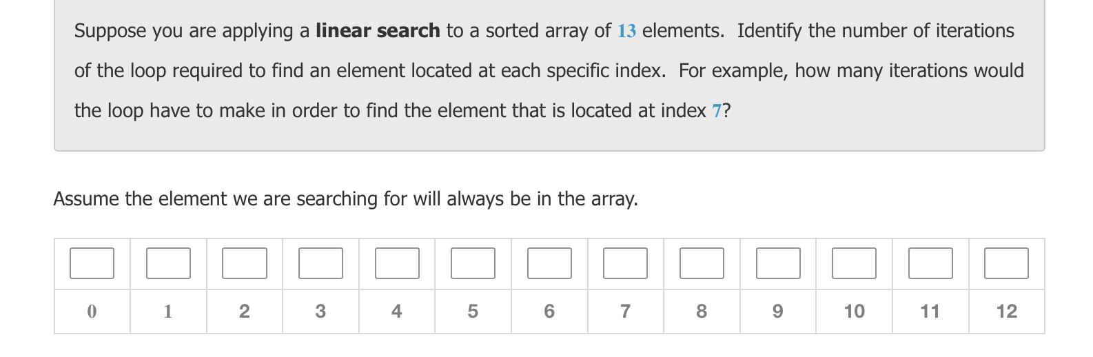 Solved Suppose you are applying a linear search to a sorted | Chegg.com