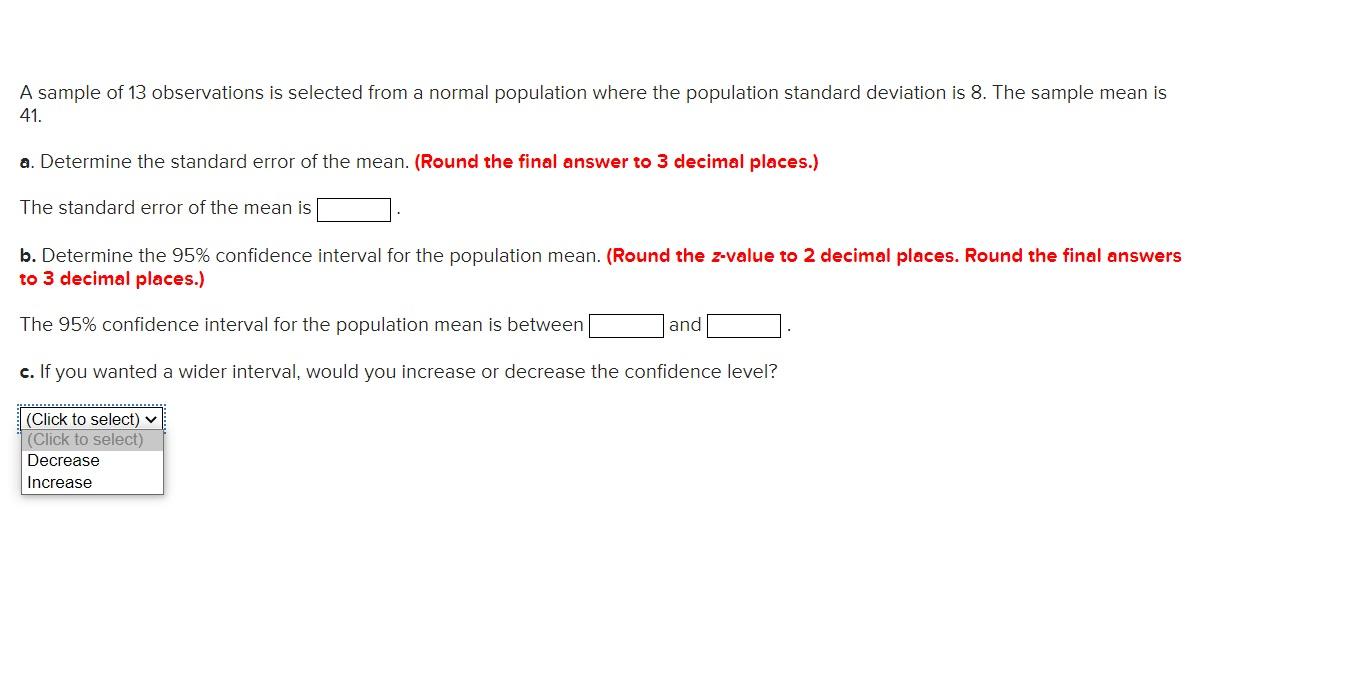 Solved A sample of 13 observations is selected from a normal | Chegg.com