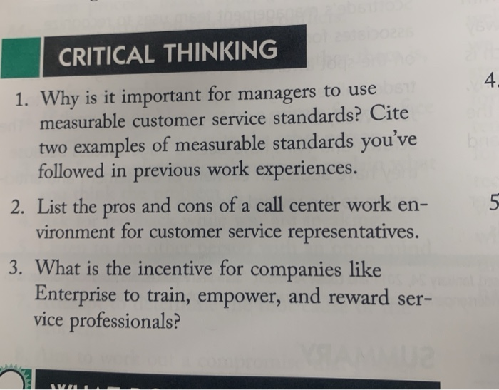 Critical Thinking In Customer Service