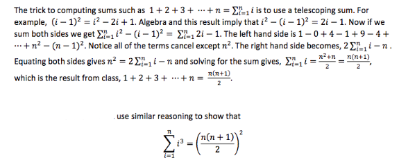 Solved The trick to computing sums such as 1 + 2 + 3 + + | Chegg.com