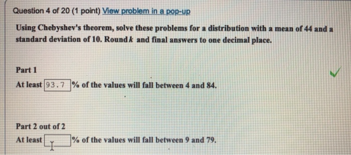 Solved Question 4 of 20 (1 point) View problem in a pop-up | Chegg.com