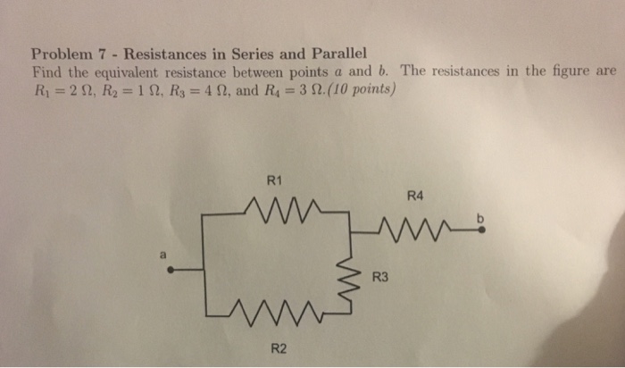 Solved Find the equivalent resistance between points a and | Chegg.com