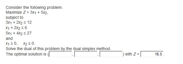 Solved Consider the following problem. Maximize Z = 3x1 + | Chegg.com