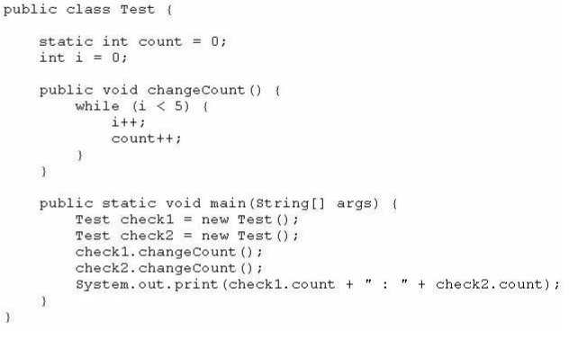 Solved public class Test static int count = 0, int i0; | Chegg.com