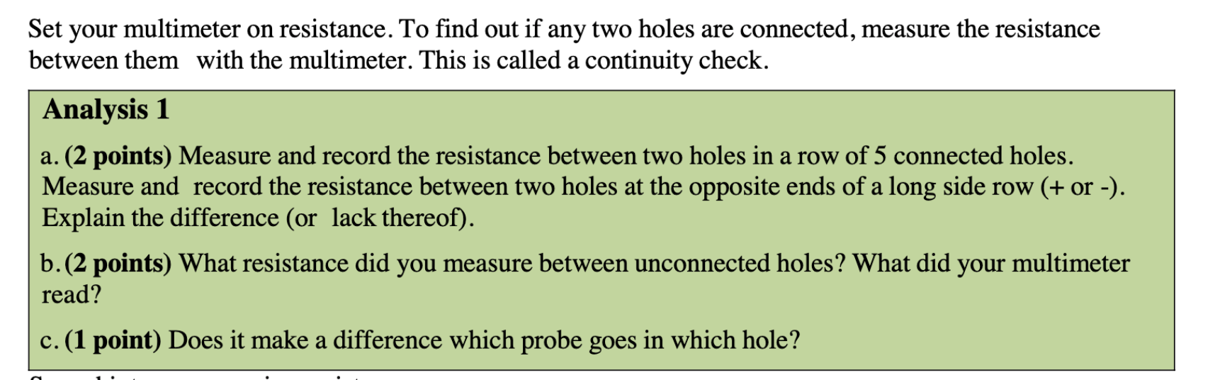 Solved Set your multimeter on resistance. To find out if any | Chegg.com