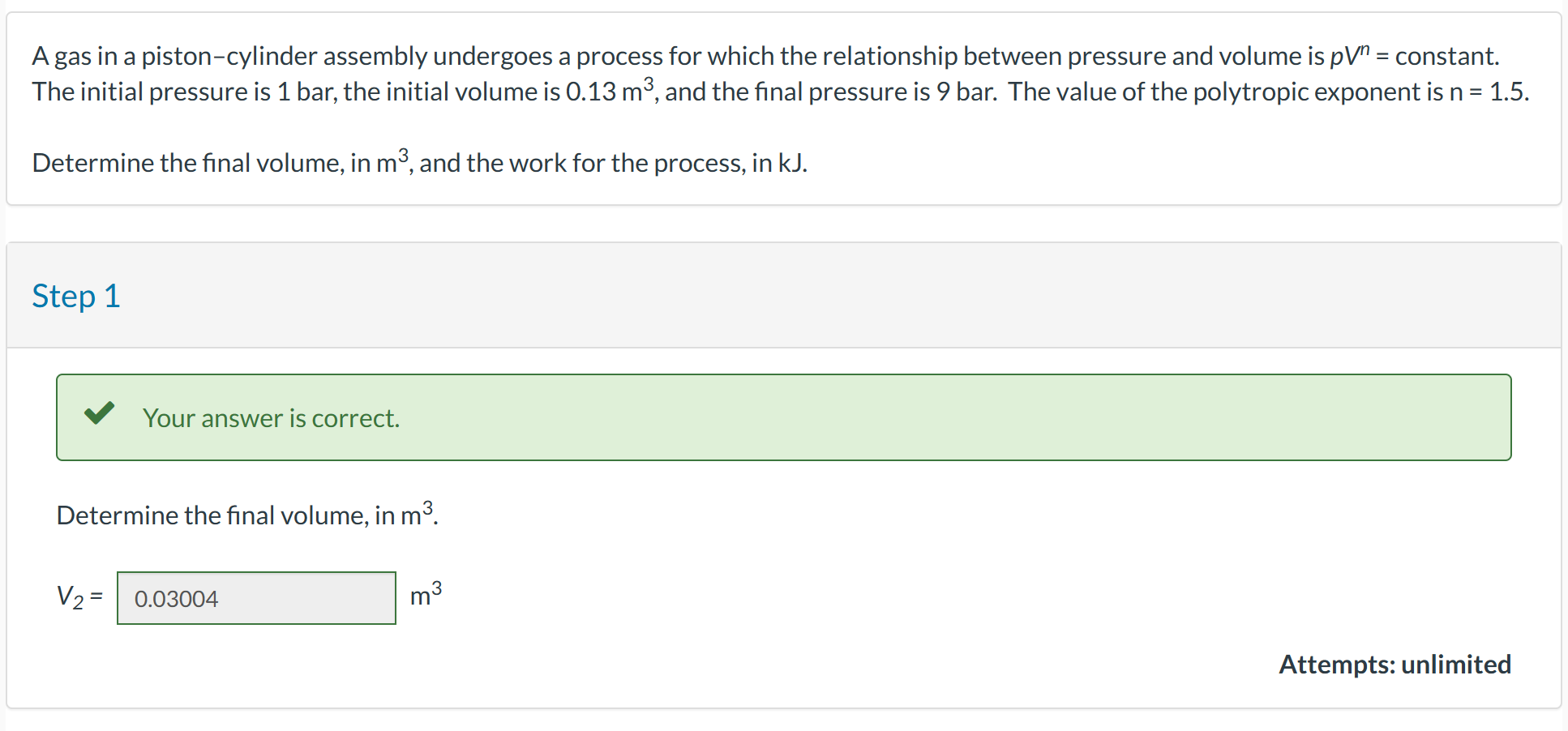 Solved A gas in a piston-cylinder assembly undergoes a | Chegg.com 