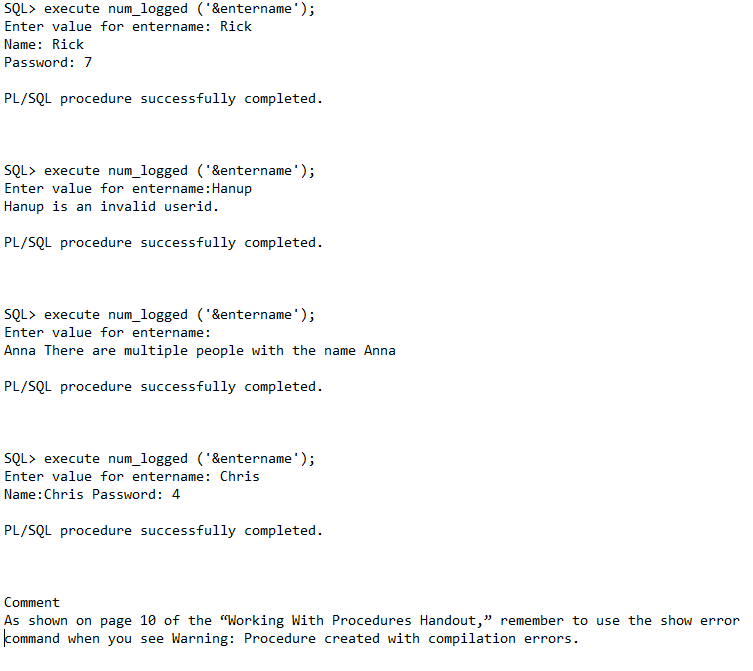 Solved Our first procedure for which I will not provide the | Chegg.com