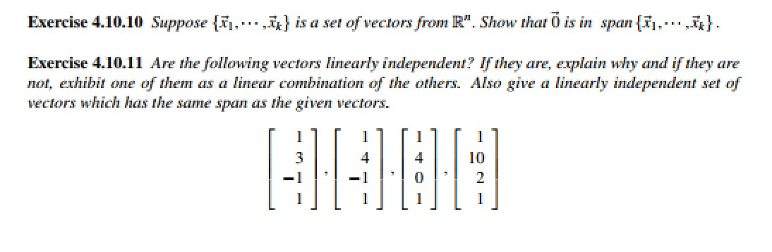 Solved Exercise 3.1.24 Find the determinant using row Chegg