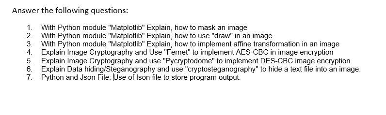 Solved Answer the following questions: 1. With Python module | Chegg.com