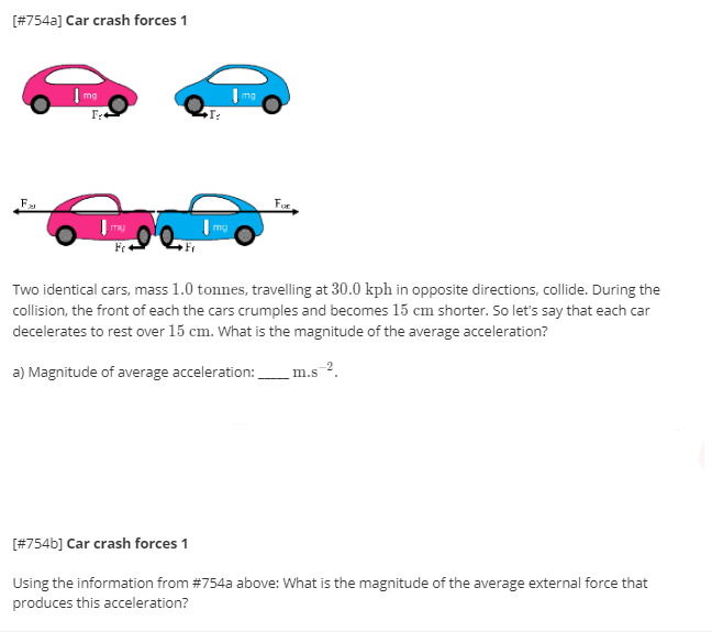 Solved [754a] Car crash forces 1 Img ורדן owolomo Two