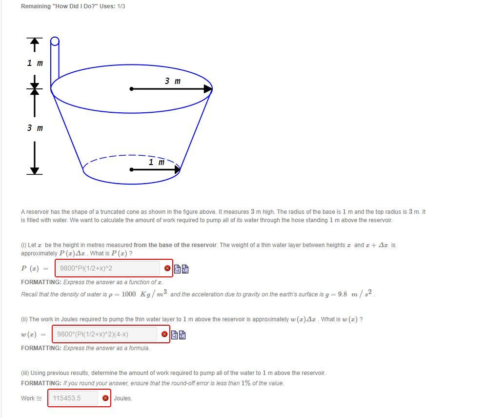 Solved A reservoir has the shape of a truncated cone as | Chegg.com