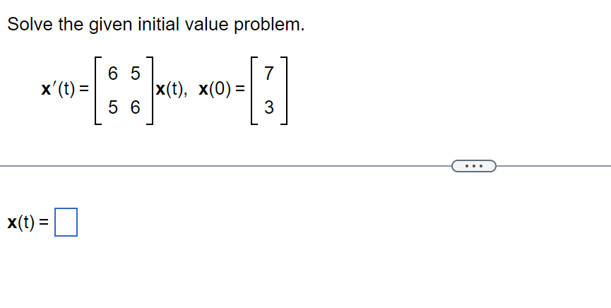 Solved Solve the given initial value problem. | Chegg.com