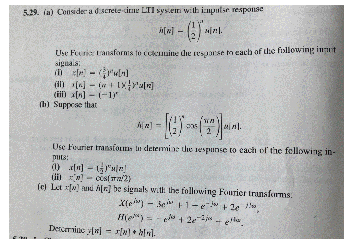 Solved 5 29 A Consider A Discrete Time Lti System With