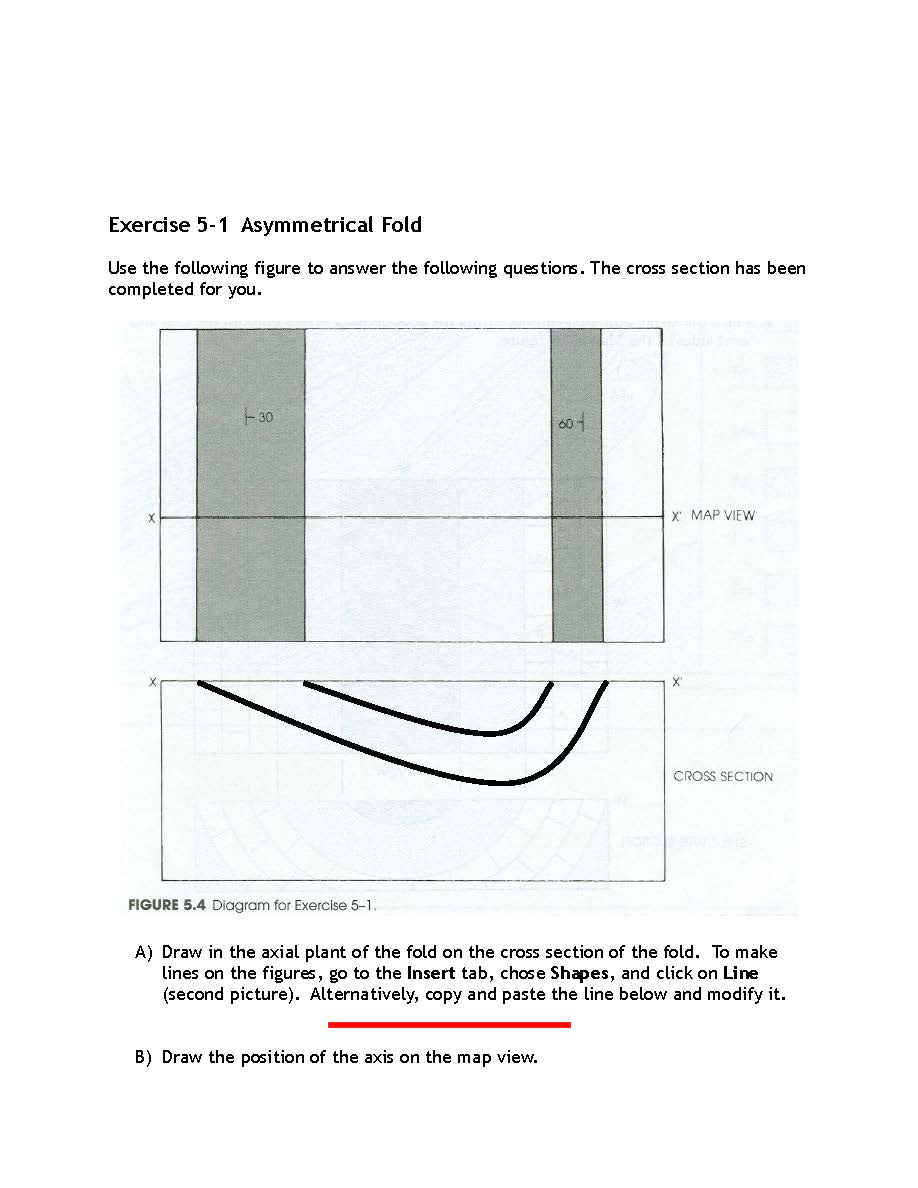 Solved Exercise 5-1 Asymmetrical Fold Use the following | Chegg.com