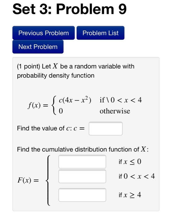 Solved Set 3: Problem 9 Previous Problem Problem List Next | Chegg.com