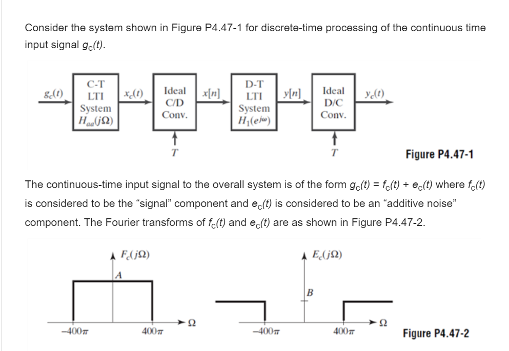 Consider The System Shown In Figure P4 47 1 For Di Chegg Com