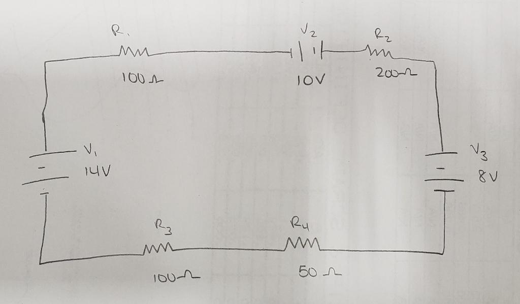 Solved Determine the current and the voltage drop across | Chegg.com